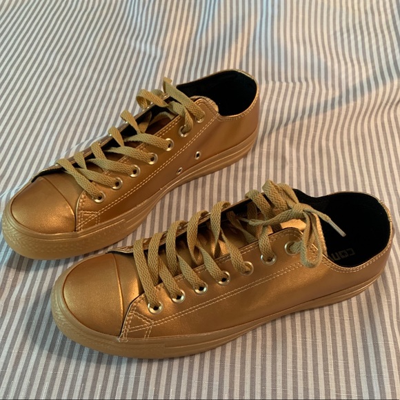 metallic gold chuck taylors